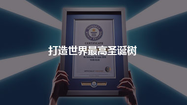 打造世界最高圣诞树 成功申请吉尼斯世界纪录